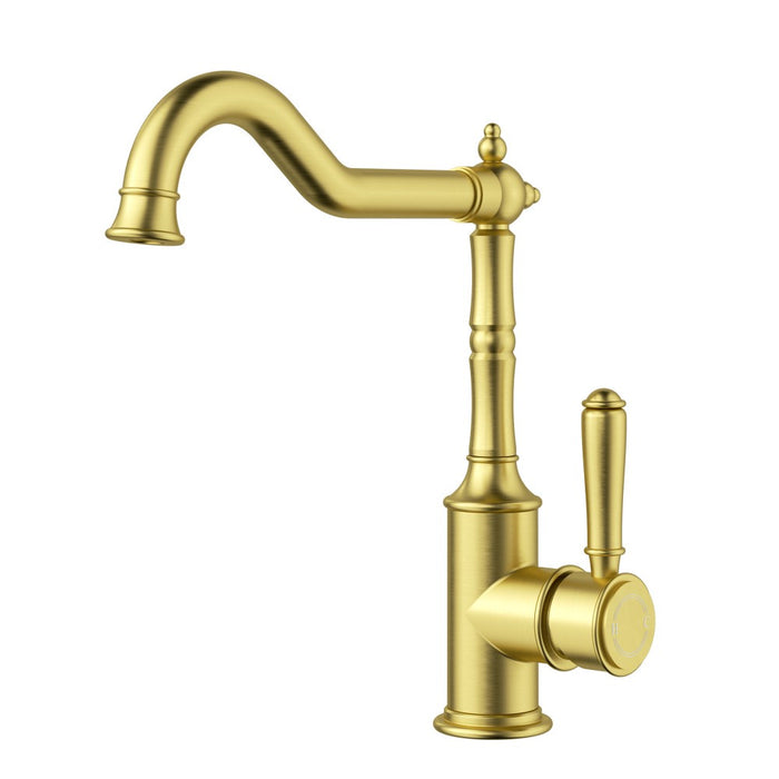 ACL Clasico Chrome/Brushed Nickel/Matt Black/Brushed Gold DZR Brass Sink Mixer Hook Spout
