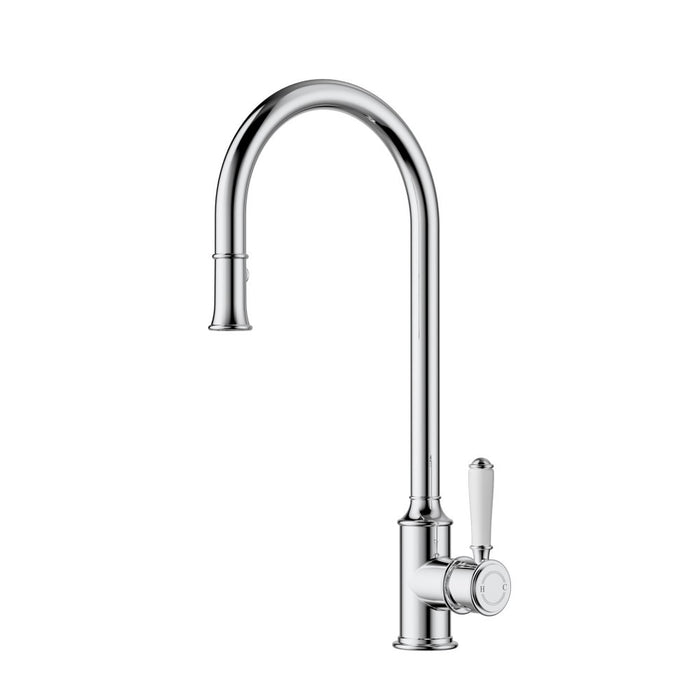 ACL Clasico Chrome/Brushed Nickel/Matt Black/Brushed Gold Brass Ceramic Handle Pull-Out Sink Mixer