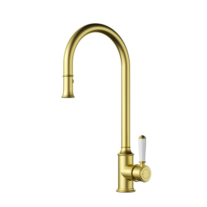 ACL Clasico Chrome/Brushed Nickel/Matt Black/Brushed Gold Brass Ceramic Handle Pull-Out Sink Mixer