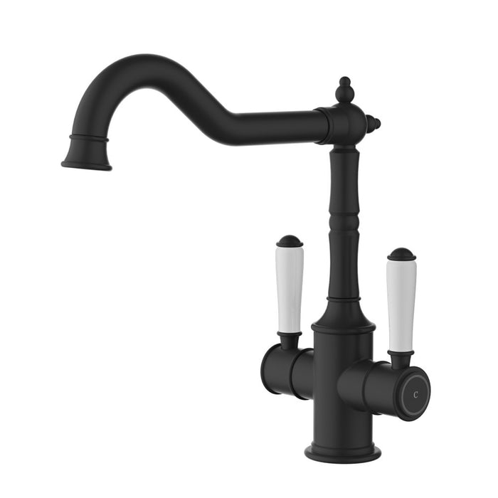 ACL Clasico Chrome/Brushed Nickel/Matt Black/Brushed Gold Brass Ceramic Twin Handle Sink Mixer