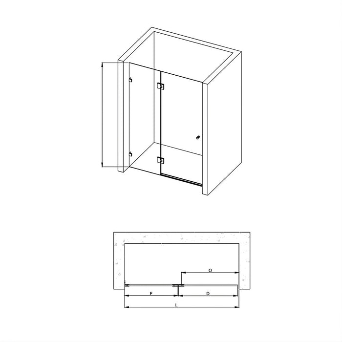660-1400*2000mm Covey Frameless 10mm Clear Tempered Toughen Glass Single Sliding Door Wall To Wall Shower Screens
