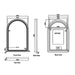 600*900mm Mercio Venus Brushed Gold/Brushed Nickel/Gun Metal/Matt Black Arch Frame Motion Sensor LED Mirror