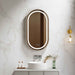500*900mm Mercio Venus Brushed Gold/Brushed Nickel/Gun Metal/Matt Black Oval Frame Motion Sensor LED Mirror