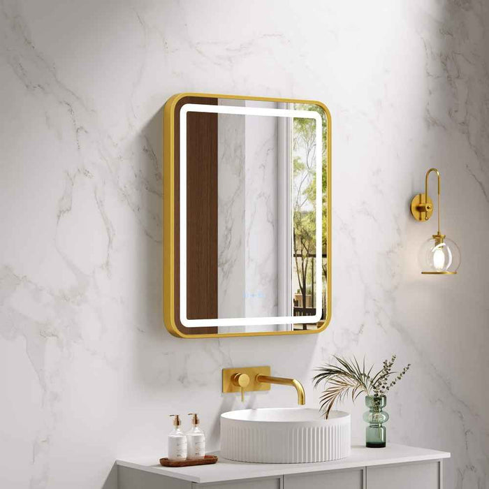 600-1200mm Mercio Venus Brushed Gold/Brushed Nickel/Gun Metal/Matt Black Rectangular Frame Motion Sensor LED Mirror