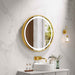 600-900mm Mercio Venus Brushed Gold/Brushed Nickel/Gun Metal/Matt Black Round Frame Motion Sensor LED Mirror