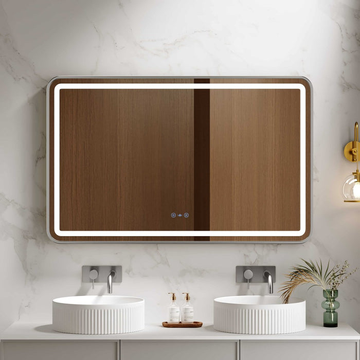 600-1200mm Mercio Venus Brushed Gold/Brushed Nickel/Gun Metal/Matt Black Rectangular Frame Motion Sensor LED Mirror