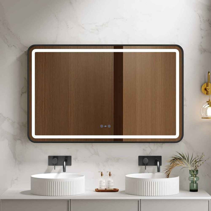 600-1200mm Mercio Venus Brushed Gold/Brushed Nickel/Gun Metal/Matt Black Rectangular Frame Motion Sensor LED Mirror