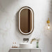 500*900mm Mercio Venus Brushed Gold/Brushed Nickel/Gun Metal/Matt Black Oval Frame Motion Sensor LED Mirror