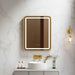 600-1200mm Mercio Venus Brushed Gold/Brushed Nickel/Gun Metal/Matt Black Rectangular Frame Motion Sensor LED Mirror