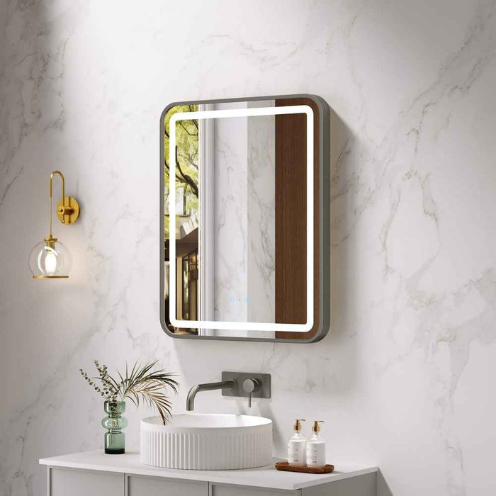600-1200mm Mercio Venus Brushed Gold/Brushed Nickel/Gun Metal/Matt Black Rectangular Frame Motion Sensor LED Mirror