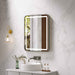 600-1200mm Mercio Venus Brushed Gold/Brushed Nickel/Gun Metal/Matt Black Rectangular Frame Motion Sensor LED Mirror