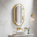 500*900mm Mercio Venus Brushed Gold/Brushed Nickel/Gun Metal/Matt Black Oval Frame Motion Sensor LED Mirror