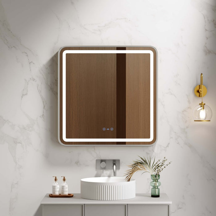 600-1200mm Mercio Venus Brushed Gold/Brushed Nickel/Gun Metal/Matt Black Rectangular Frame Motion Sensor LED Mirror