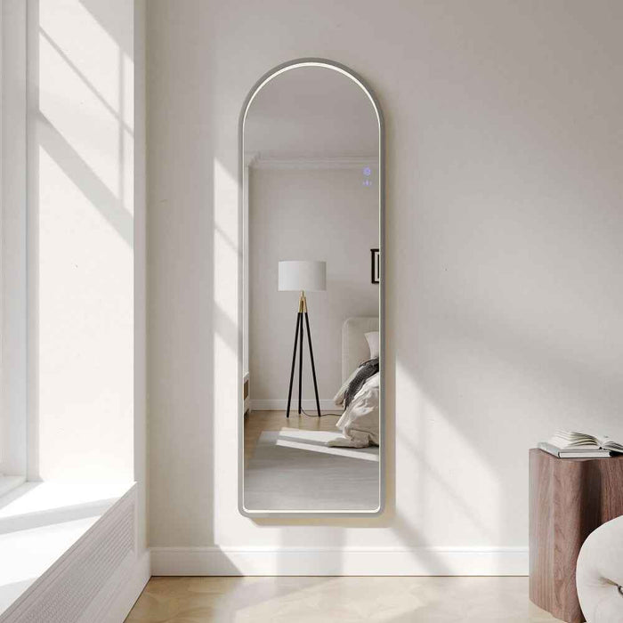 500*1600mm Mercio Saga Brushed Gold/Brushed Nickel/Gun Metal/Matt Black Arch Frame Freestanding & Wall Mounted LED Mirror