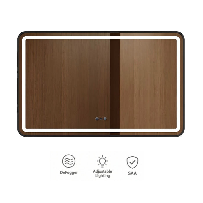 600-1200mm Mercio Venus Brushed Gold/Brushed Nickel/Gun Metal/Matt Black Rectangular Frame Motion Sensor LED Mirror
