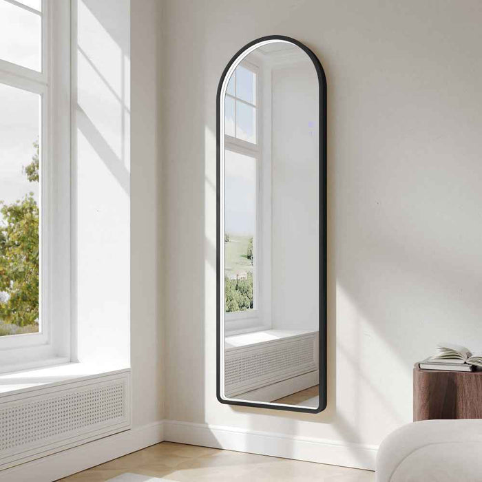 500*1600mm Mercio Saga Brushed Gold/Brushed Nickel/Gun Metal/Matt Black Arch Frame Freestanding & Wall Mounted LED Mirror
