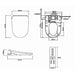 560*365*400mm Inspire Voghera Rimless Wellness Spa Smart Bidet Wall Faced Toilet Set
