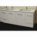 600-1500*460*850mm Roma Slim China Top with T Bar Handle Standard Wall Hung Vanity