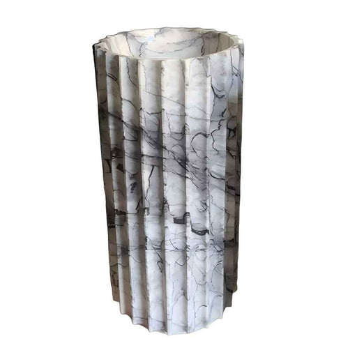 430*850mm Sunny Tile New York Purple Marble Round Freestanding Basin