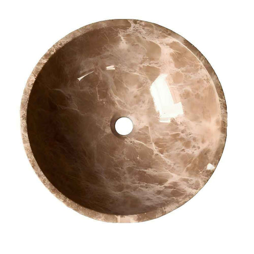 430*135mm Sunny Tile Emperador Gold Marble Round Above Counter Basin