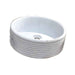 420*135mm Sunny Tile Calacatta White Round Circular Fluted Above Counter Basin