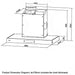 900mm Fotile Black Glass With Decoration Cover Slim Design RangeHood