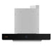 600mm Fotile Black Glass Without Decoration Cover Smart Drive System RangeHood