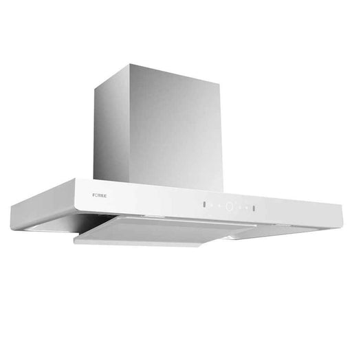 900mm Fotile White Glass With Decoration Cover Slim Design RangeHood