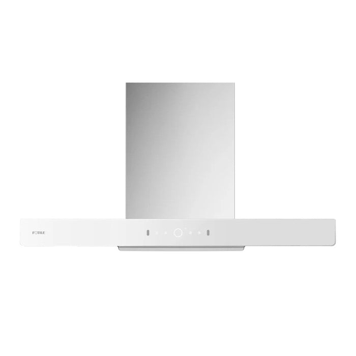 900mm Fotile White Glass With Decoration Cover Slim Design RangeHood