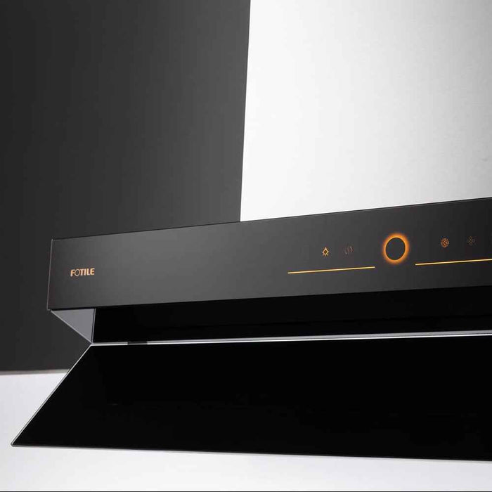 900mm Fotile Intelligent Wall-mounted Inclined Patented Automatic Smokescreen Powerful Canopy RangeHood