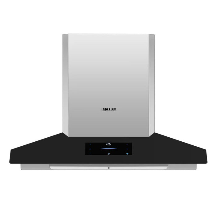 900mm Fotile Intelligent Matt Black Self-adjusting Powerful Canopy RangeHood