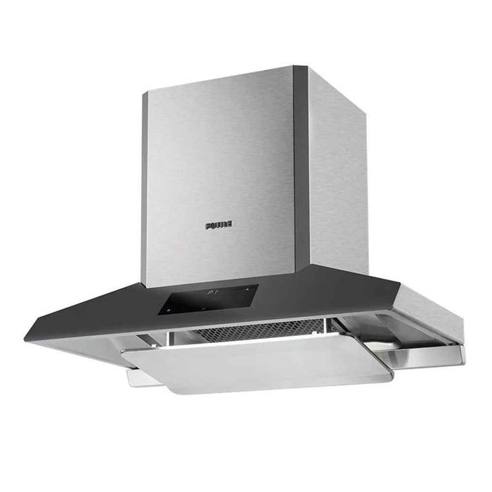 900mm Fotile Intelligent Matt Black Self-adjusting Powerful Canopy RangeHood