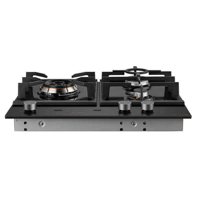 600mm Fotile Matt Gray 3 Burner Intelligent Timing Tempered Glass Powerful Fire Cooktop