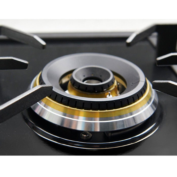 600mm Fotile Matt Gray 3 Burner Intelligent Timing Tempered Glass Powerful Fire Cooktop