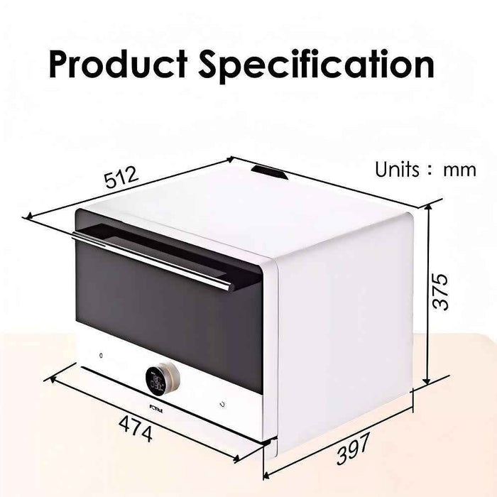 474*512*375mm Fotile Benchtop 32L Intelligent Steam Bake Dehydrator Air Fryer 4-in-1 Steam-Combi Ovens