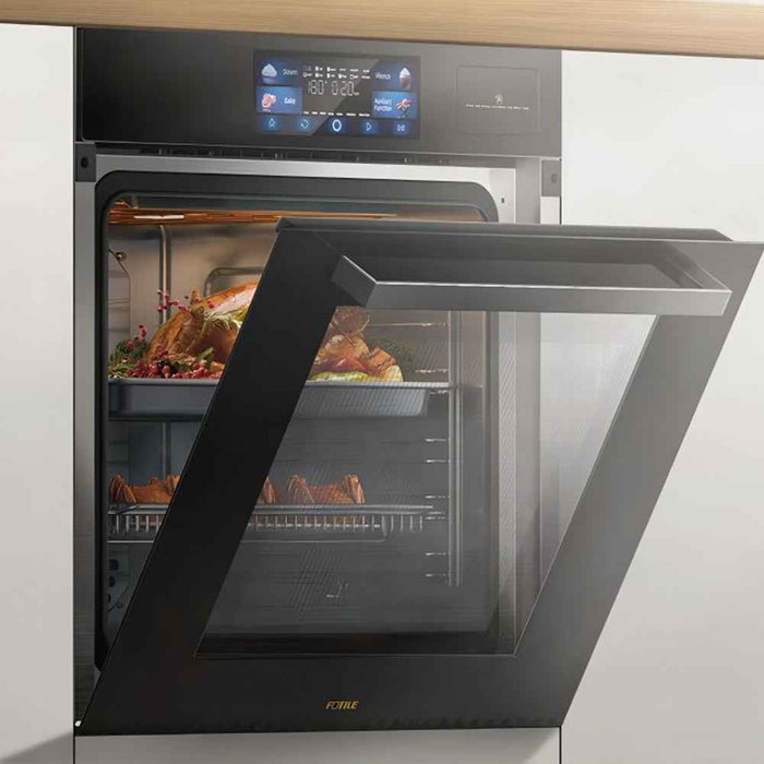 600*540mm Fotile 72L Matt Gray 4-in-1 Steam Bake Air Fry Dehydrate Defrost Steam-Combi Ovens