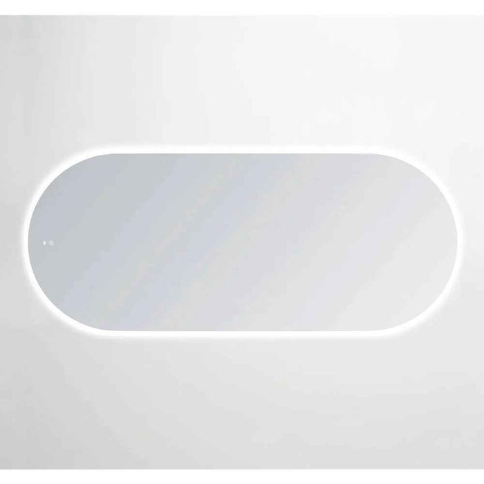 1200-1800*750mm Otti Noosa Frameless Install Horizaontal Or Vertical Tuffi Anti-fog LED Mirror