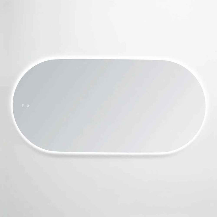 1200-1800*750mm Otti Noosa Frameless Install Horizaontal Or Vertical Tuffi Anti-fog LED Mirror