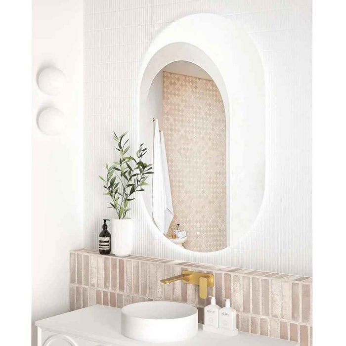 1200-1800*750mm Otti Noosa Frameless Install Horizaontal Or Vertical Tuffi Anti-fog LED Mirror