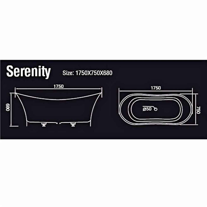 1750*750*680mm Sunny VIC Serenity Gloss/Matt White Oval Solid Surface Stone With Overflow Freestanding Bathtub