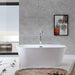 1700*705*625mm Sunny VIC Tranquility Gloss/Matt White Oval Solid Surface Stone With Overflow Freestanding Bathtub
