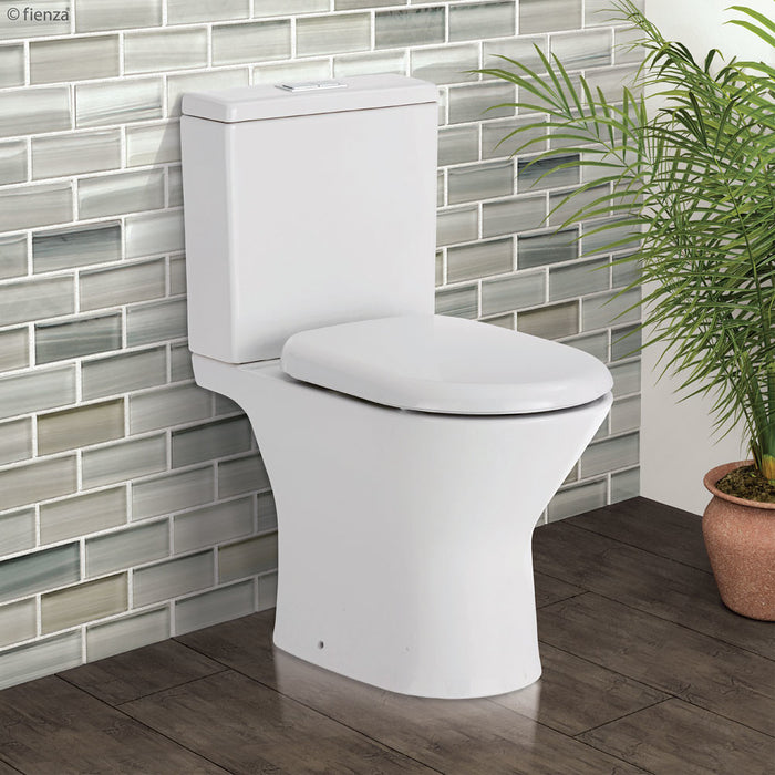 635*375*785mm Fienza Chica Gloss White Rimless Close-Coupled Toilet