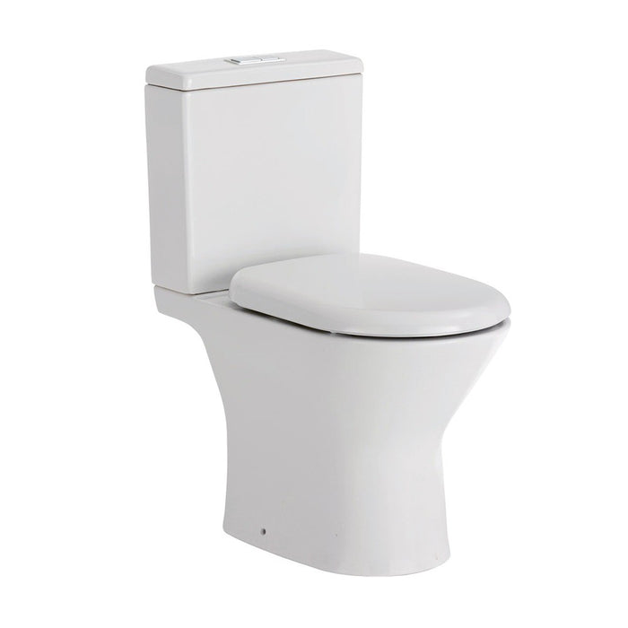 635*375*785mm Fienza Chica Gloss White Rimless Close-Coupled Toilet