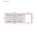 600-1500*460*580mm Lukka Archill Federation Matt Black PVC Fluted Wall Hung Vanity