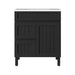 750-1500*460*880mm Lukka Archill Federation Matt Black/White PVC Fluted Freestanding Vanity