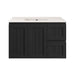 600-900*370*580mm Lukka Archill Federation Ensuite Matt Black PVC Fluted Wall Hung Vanity