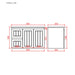 600-1500*460*580mm Lukka Archill Federation Matt Black PVC Fluted Wall Hung Vanity