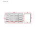 600-1500*460*580mm Lukka Archill Federation Matt Black PVC Fluted Wall Hung Vanity