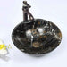 420*420*140mm Infinity Black Marble Stone Round Above Counter Art Basin