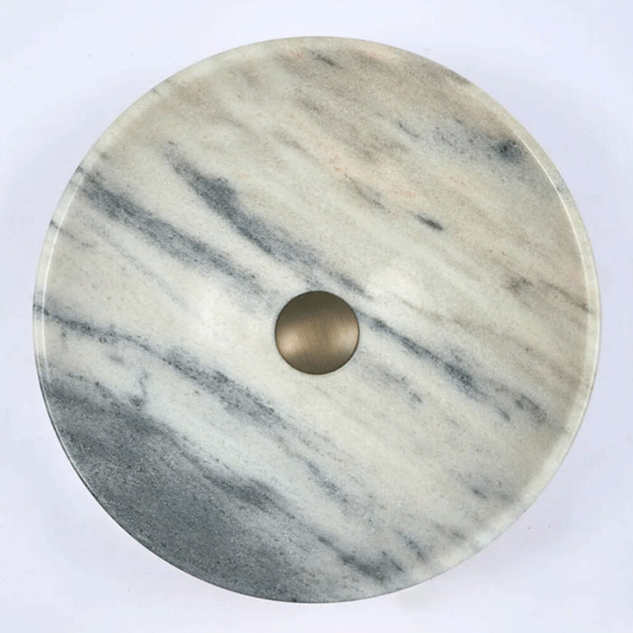 420*420*140mm Infinity Multi-Color Marble Stone Round Above Counter Art Basin